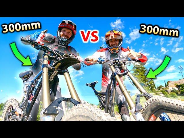 BATTLE OF THE 300mm HUCK BIKES - Boostmonster vs Armageddon