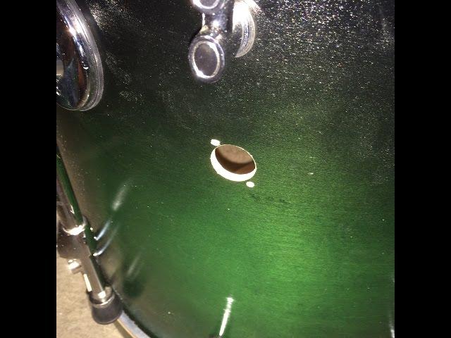 Putting a Hole in my Kick Drum ( Installing surface mount XLR)