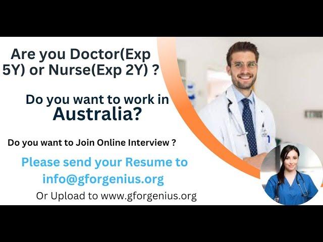 medical job in Australia