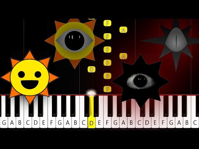 Mr. Sun in 4 Phases (Incredibox SPRUNKI) - Piano Tutorial