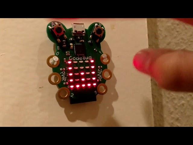 Kids room electronic door code with CodeBug (Arduino based)