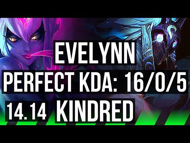 EVELYNN vs KINDRED (JGL) | 16/0/5, Legendary, 1000+ games | EUW Diamond | 14.14