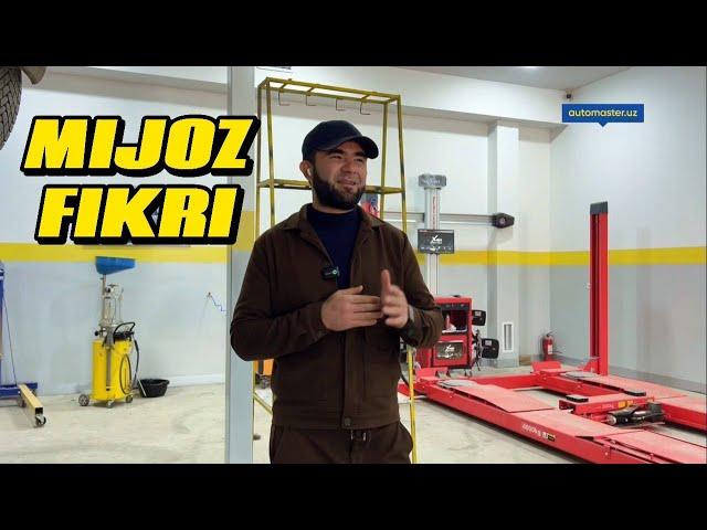 Mijoz Fikri - automaster.uz dan uskunalar xarid qilib avtoservis ochgan mijozimiz