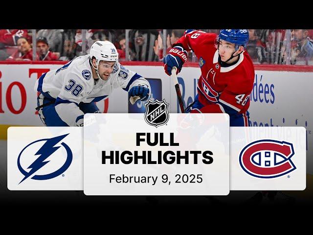 NHL Highlights | Lightning vs. Canadiens | February 09, 2025