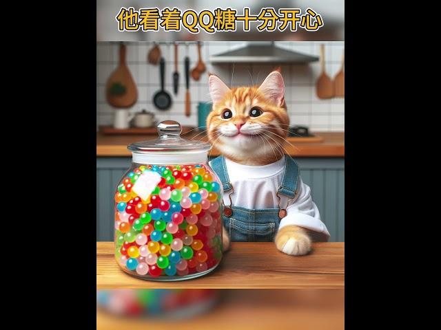 小橘子今天给大家做了好多超好吃的QQ糖，想吃吗 #cats #cute #cutecats #pets #猫 #funny #chatgpt #搞笑 #ai艺术