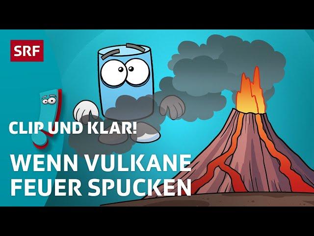 Vulkane: wie, wo & warum entstehen sie?  | SRF Kids – Clip und klar! | Für Kinder erklärt