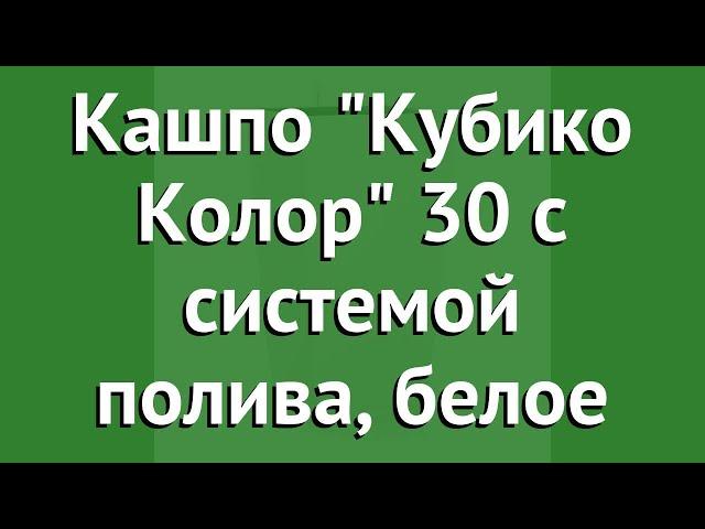 Кашпо Кубико Колор 30 с системой полива, белое (Lechuza) обзор 13130