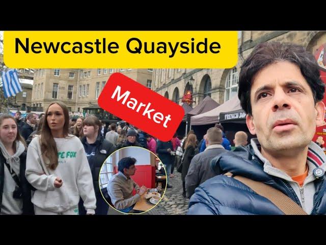 Newcastle Quayside Market and Breakfast at Fenwick Terrace Restaurant | 2024 | 4K HDR