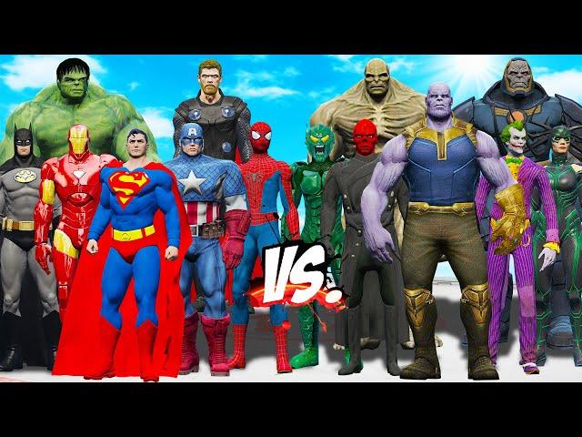 AVENGERS COMBINES SUPERMAN & BATMAN VS TEAM SUPERVILLAIN - EPIC SUPERHEROES WAR