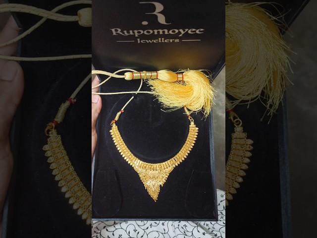 Light Weight Gold Necklace design #shorts #necklace #weddingnecklace #latestdesignsbyruhi #gold