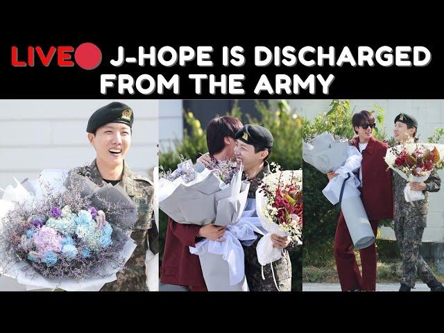 LIVE j-hope is discharged from the army | J-HOPE TO RETURN FROM MILITARY