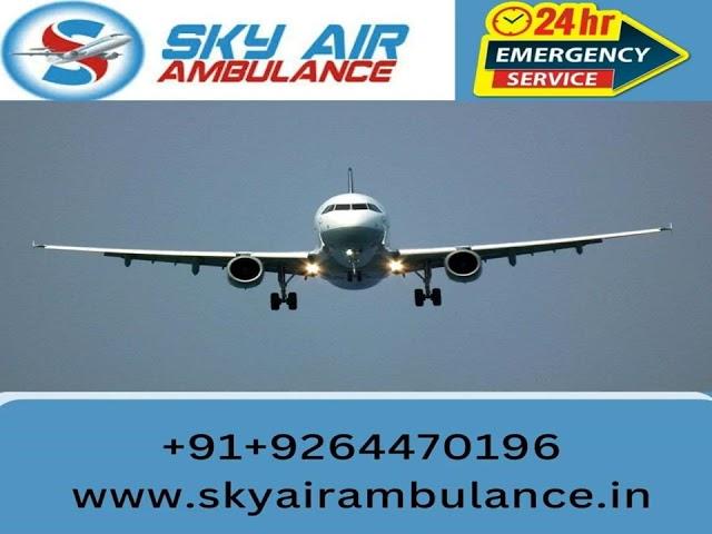 Obtain Sky Air Ambulance from Patna with the Latest Medical