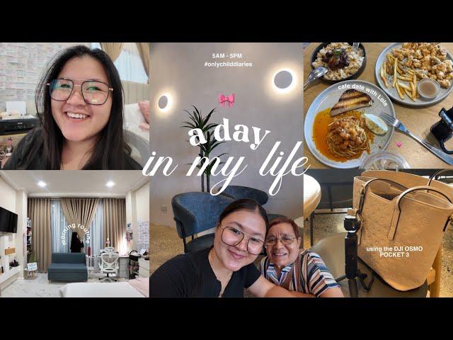 5AM-5PM VLOG  day in my life | home gym tour, 10k+ steps, running errands with Lola & cafe 