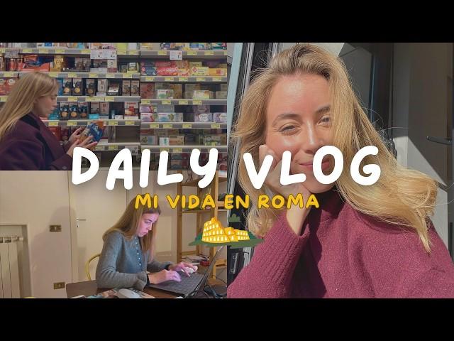 VLOG DIARIO MI VIDA EN ROMA Supermercado, Trabajo, Tareas Diarias… Un Día Casero