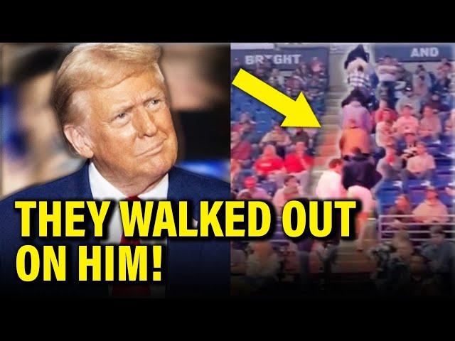 Trump Crowd LEAVES in MIDDLE of AWFUL SPEECH in PA