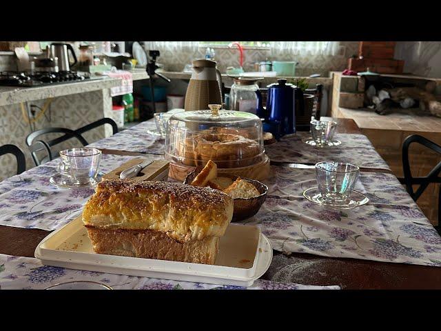 O DIA a DIA na ROÇA | FAZENDO PÃO  com fermento NATURAL do ZERO | Muita CHUVA ️ na ROÇA - Fartura