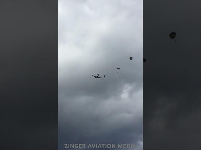 C-47 Flight: AirDrop #airshow #airplane #aviation #oshkosh #shorts #video #viral #trending #wow