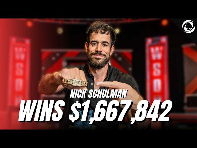 NICK SCHULMAN WINS $1,667,842!! - Event #26: $25,000 High Roller No-Limit Hold'em #pokernews