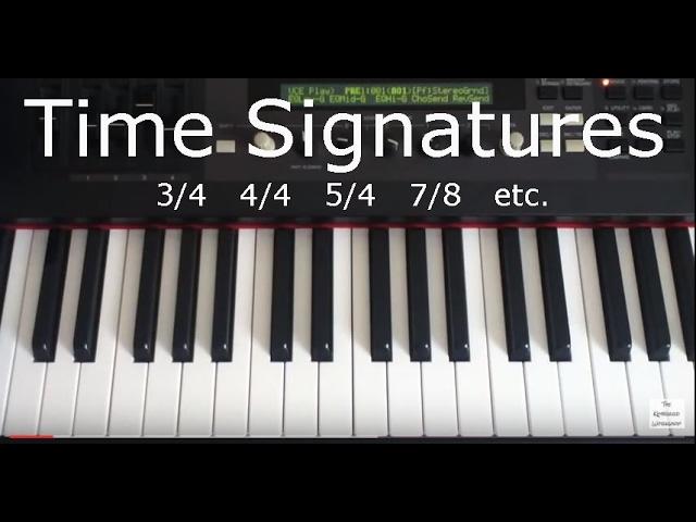 Time Signatures Illustrated on Piano Keyboard