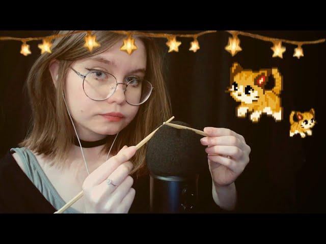 ASMR массаж, но я продырявила тебе перепонку палочкой от роллов๋࣭ ⭑ близкий шёпот ๋࣭ ⭑ звуки рта