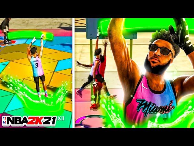 MY 3PT SLASHER GREENS LIKE A PLAYMAKING SHOT CREATOR NBA 2K21! INSANE CONTACT DUNKS +  BEST JUMPSHOT
