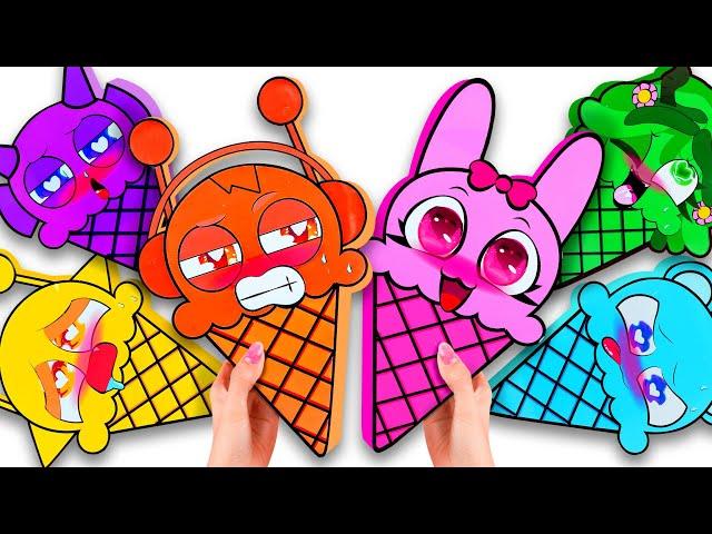 Paper DIYUnboxing Colors ICE CREAMS Play Doh Blind Box ASMR, How to make Blind Bag | Tana Cubes DIY