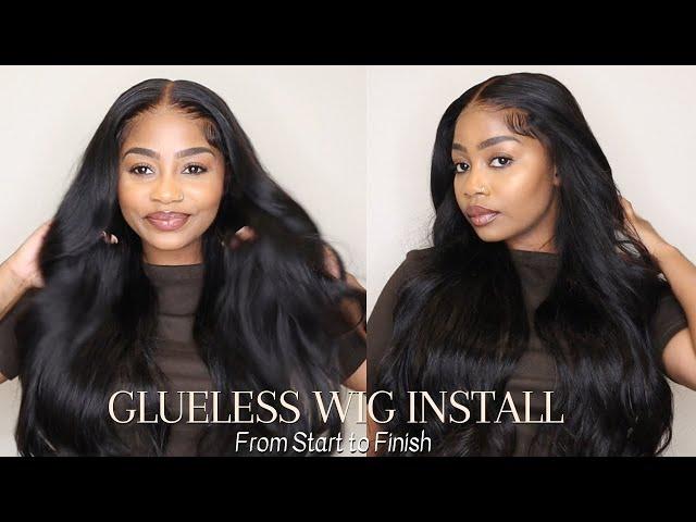 BEST GLUELESS WIG | Body Wave Wig DETAILED Install | 3 Month Update | Alipearl Hair