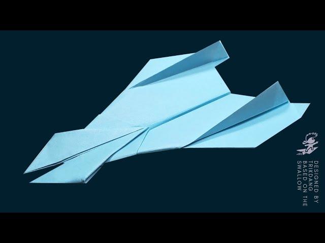 BEST PAPER AIRPLANE - How to make a paper airplane that flies fast and far | X-men Plane