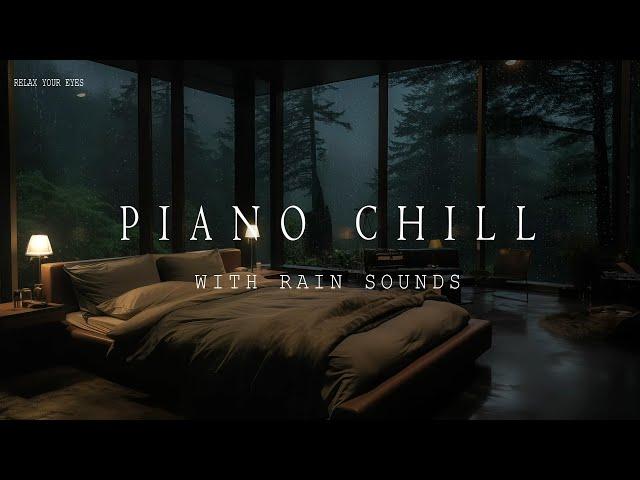 Soft Forest Rain and Piano Melodies ️ Improve Your Sleep with Serene Rain Sounds at the Window