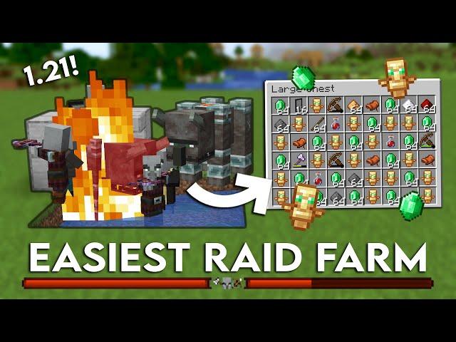 Minecraft 1.21 EASY Raid Farm Tutorial | Insane loot!