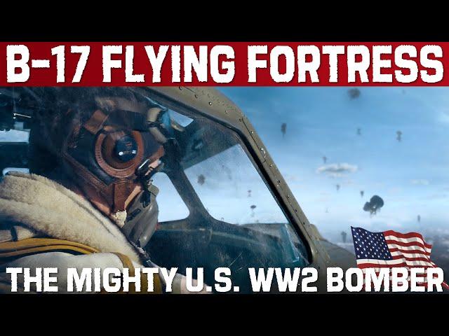 B-17 Flying Fortress. The workhorse of the American mighty bomber force. Upscaled video in HD