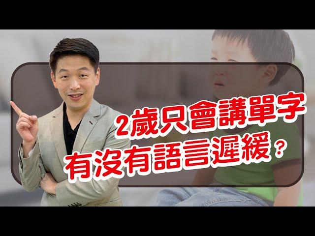 【精華】兩歲只會講單字？孩子語言遲緩可以這樣做！