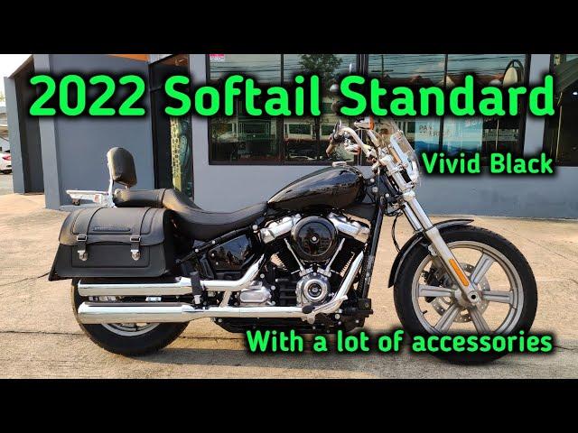 Softail Standard 2022 with a lot of accessories Walkaround Close up details+ Rev