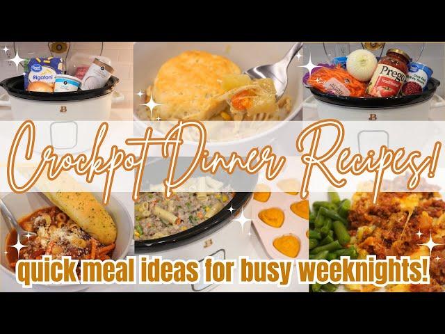 Cozy Slow Cooker Dinner Ideas! Easy Crockpot Recipes! Quick Easy Weeknight Dinner Ideas