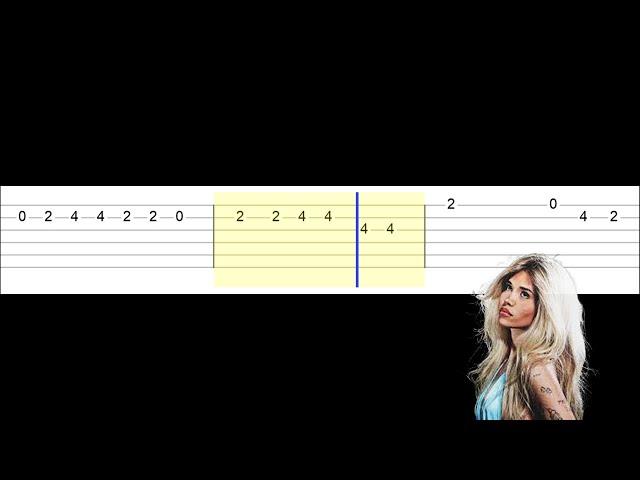 Nessa Barrett - PINS AND NEEDLES (Easy Guitar Tabs Tutorial)