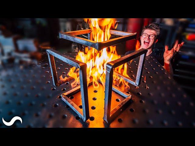 Forging an Infinity Cube from a single bar of steel!