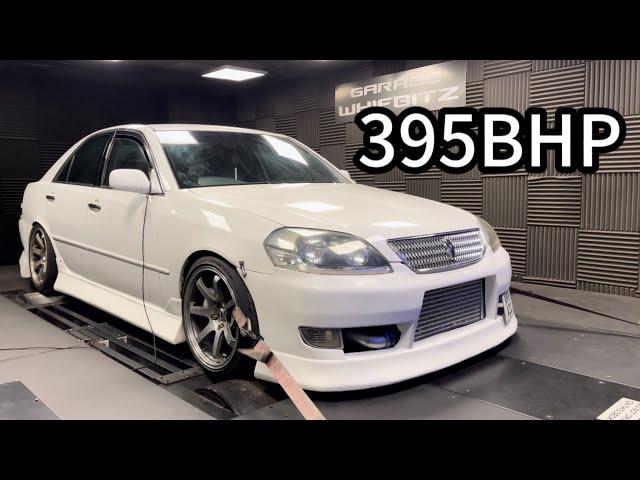 395BHP Toyota MK11 JZX110 1JZ-GTE VVTi single turbo dyno run!