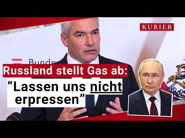 Russland stellt Österreich Gas ab: Statement von Kanzler Nehammer