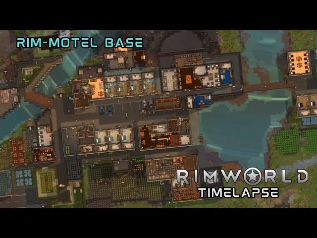 Rimworld Cozy Roadside Town Base Timelapse