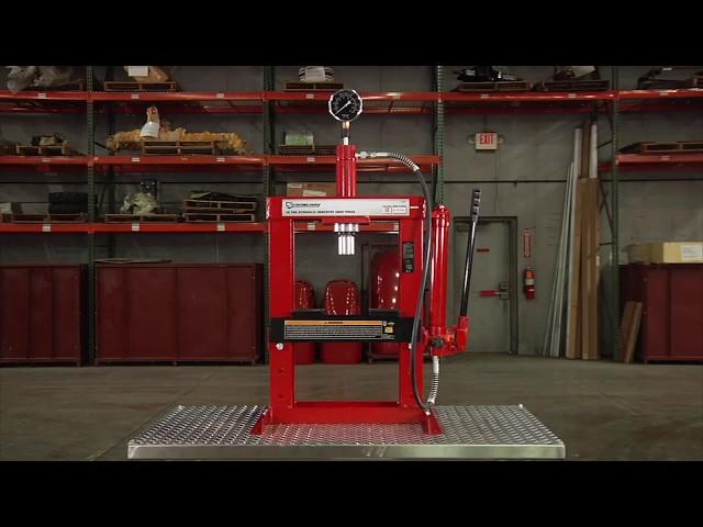 Strongway Benchtop Hydraulic Shop Press with Gauge - 10-Ton