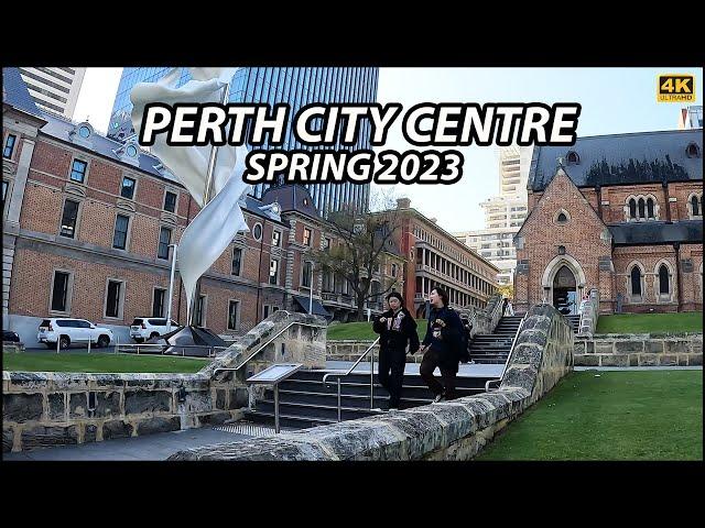 Walking Tour: Perth City Centre, Spring 2023 | Australia 4K