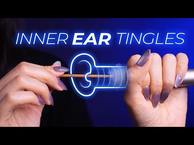 ASMR DEEPEST Inner Ear Tingles, 3D Ear Canal + Eardrum Brain Penetrating Scraping (No Talking)