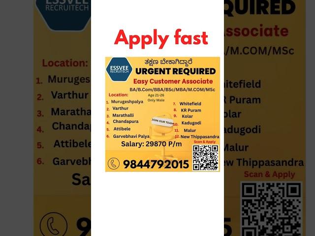 #job #jobsinbanglore #jobsearch #jobseekers #kolar #vemgal #narsapura #malur