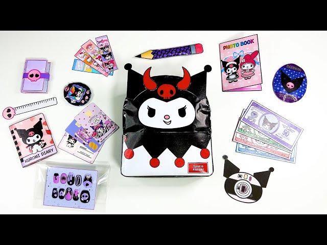 Paper diy Kuromi Blind School bag Squishy ASMR