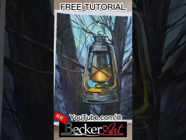 Free Tutorials on painting in Watercolor #youtubeshorts #watercolor #freetutorial