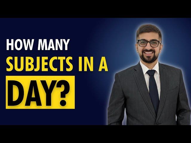 How many subjects in a Day | Neeraj Arora Mentorship Program Part 3| CA Exams November 2022