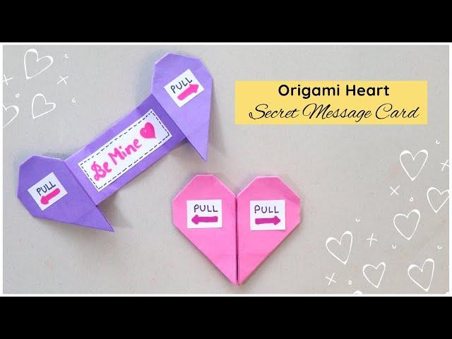 Origami Heart Secret Message Card Tutorial