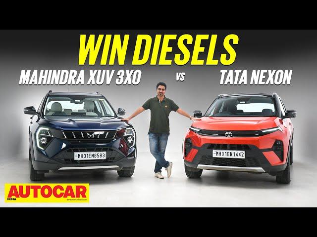 Mahindra XUV 3XO vs Tata Nexon - Which is the better diesel compact SUV? | Comparison |Autocar India