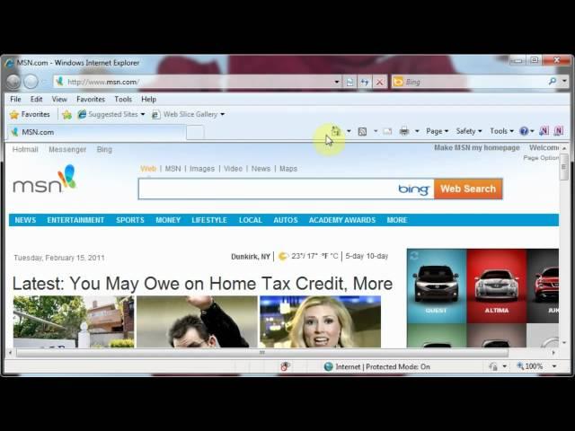 Customize Your Homepage In Internet Explorer (6, 7, and 8)