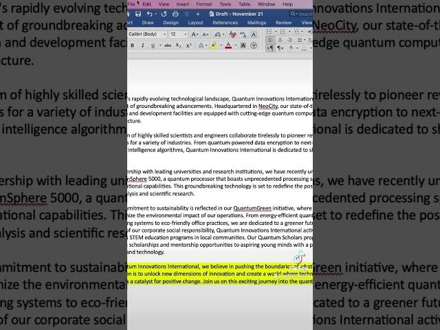 #shorts duplicate a word document in one step, without making new document